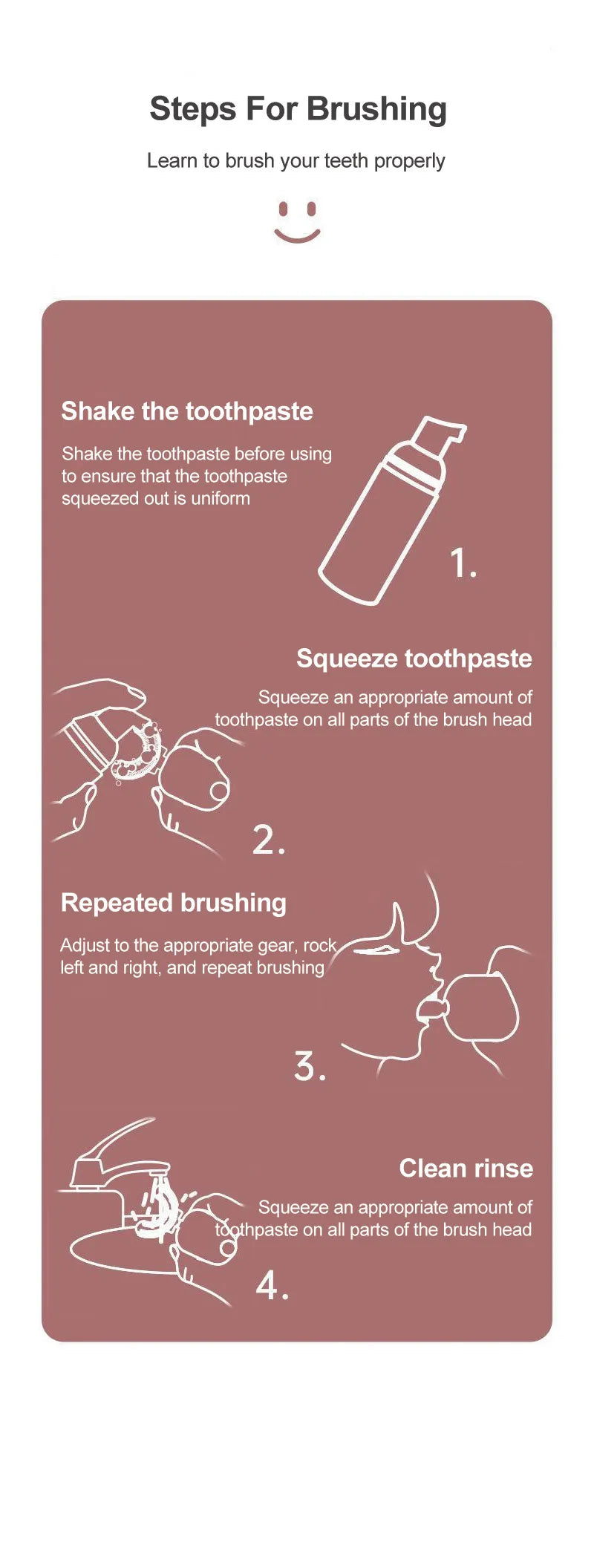 Rolig elektrisk barntandborste